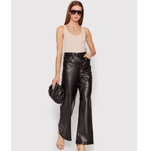 Levi's Premium 70'S FAUX LEATHER FLARE PANTS Inseam 32"